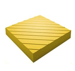 Тактильна плитка напольна бетона "поворотна", 300х300х60 дсту iso 23599:2017, жовта
